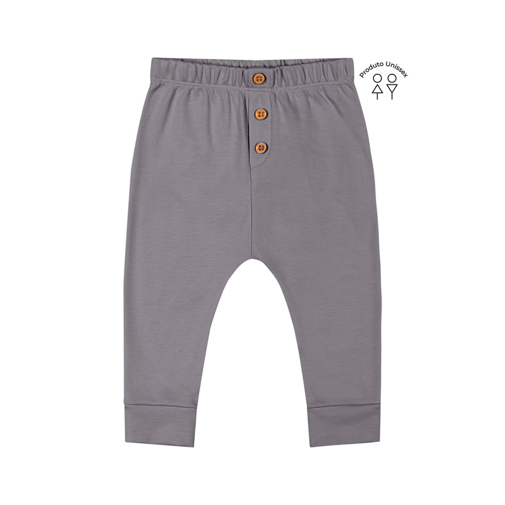 Calça Bebê Unissex Suedine Colorittá Cinza - Baby & Kids Fashion