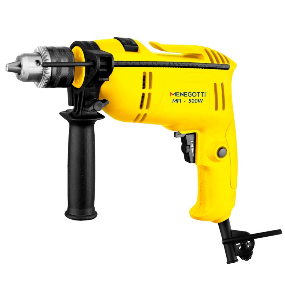 Furadeira de impacto 1/2" 500W velocidade variável e reversível - MFI Menegotti - Home & Living