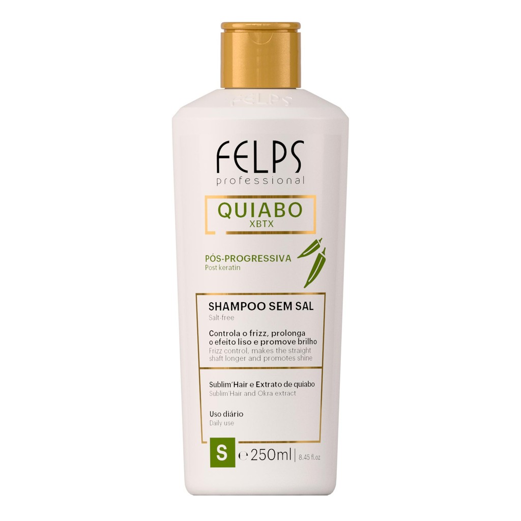 Shampoo Quiabo XBTX Pós Progressiva Felps Professional - 250mL