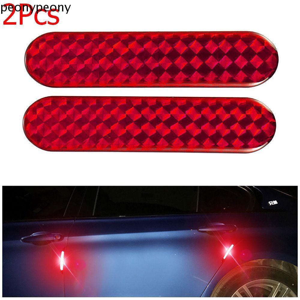 PEONY 2 Unidades De Tiras Reflexivas Para Carro Lâmpada Noturna Marca De Segurança De Alarme Automático em Oferta na Shopee