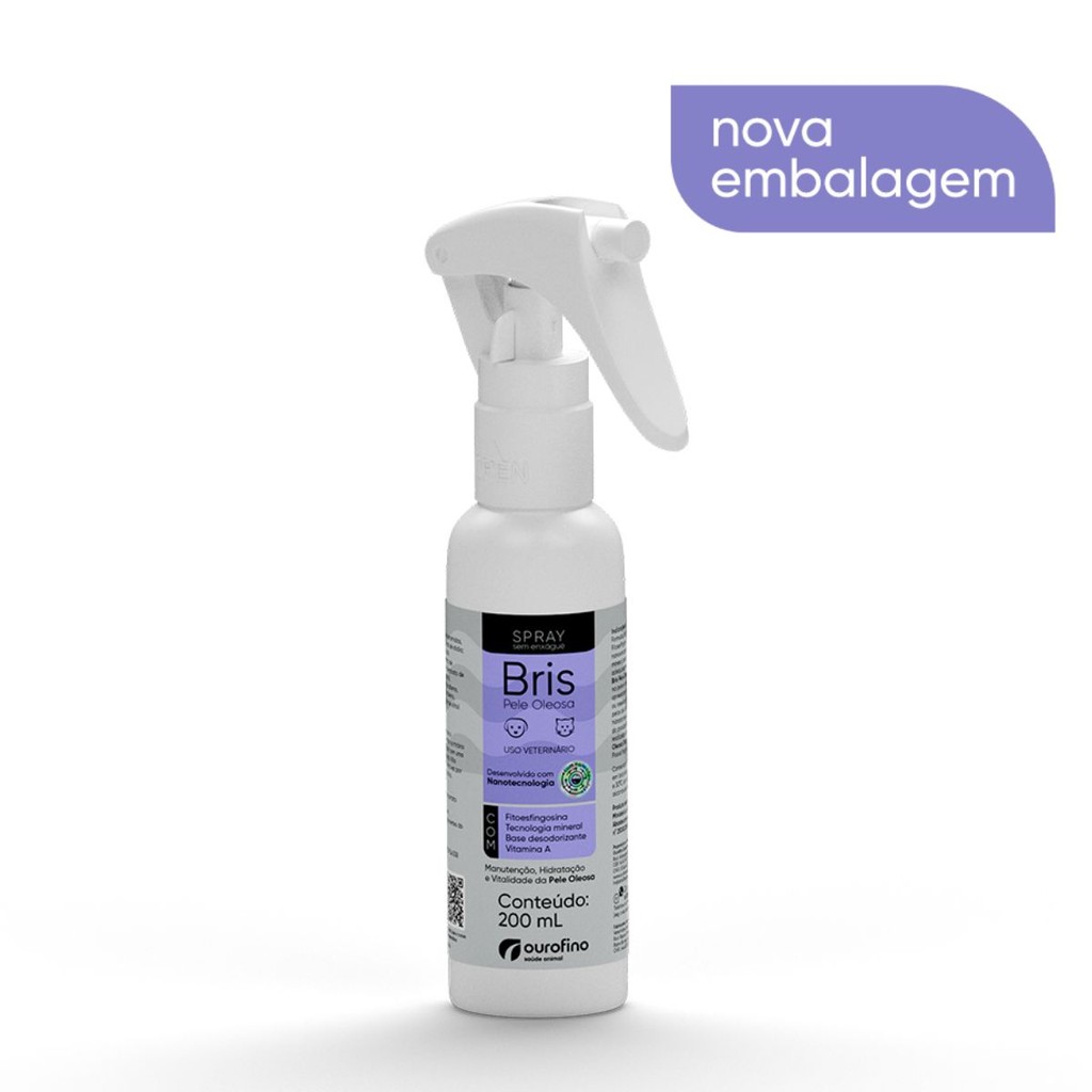 Bris Spray Equilíbrio Pele Oleosa 200ml Cães Gatos Ourofino em Oferta na Shopee