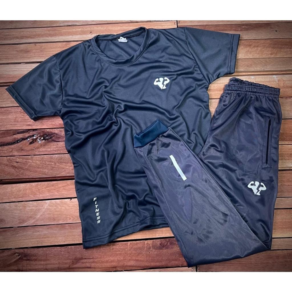 Kit calça e camisa dryfit chimpa - academia, esporte, lazer - masculina -  estoque limitado