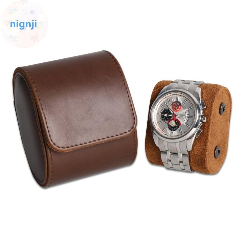 Nignji Caixa De Embalagem De Relógio , Armazenamento De Carro , Costura , Couro , Bolsa Fixa BR