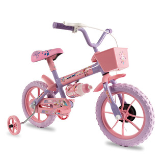 Bicicleta Infantil Com Rodinhas Menina Aro 12 Amy Lilás e Rosa Verden Bikes