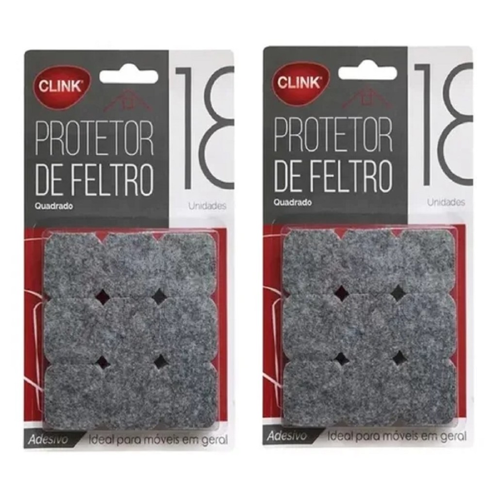 2 Kit Protetor Redondo Feltro 2,8cm