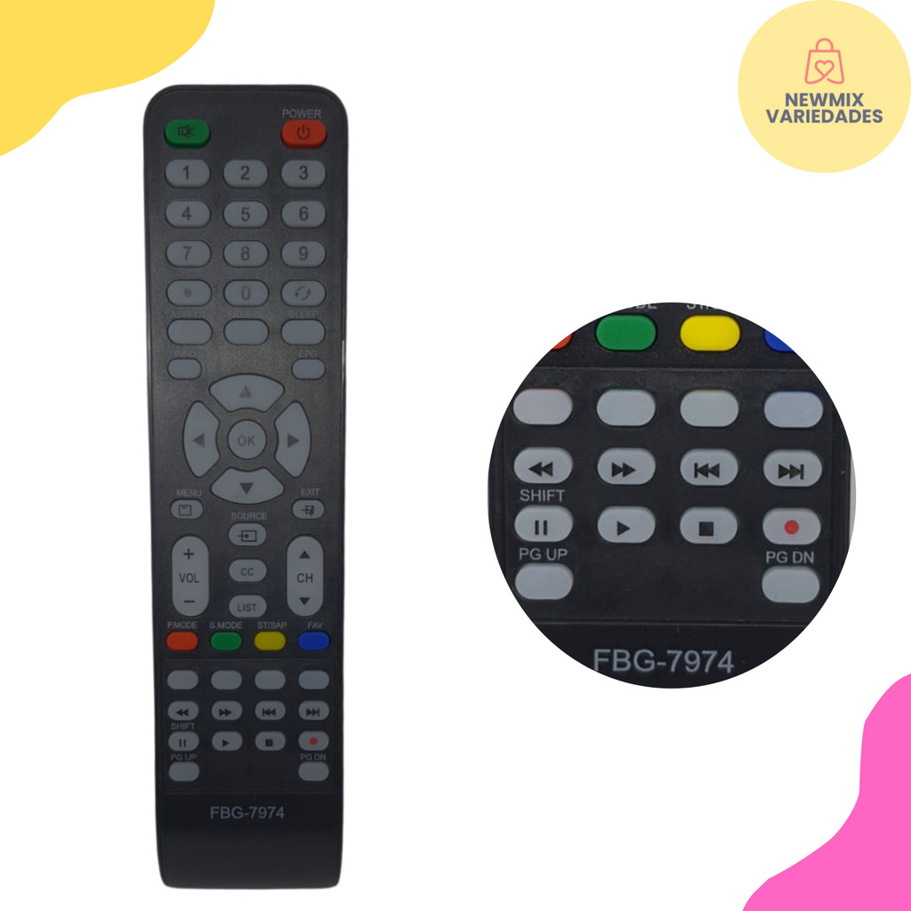 Controle Remoto CCE FBG-7974 – Compatível com TVs LCD/LED CCE - NEW