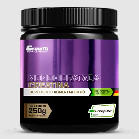 Creatina CREAPURE / MONOHIDRATADA 250g ou 100g - Growth Suplementos 100% Pura