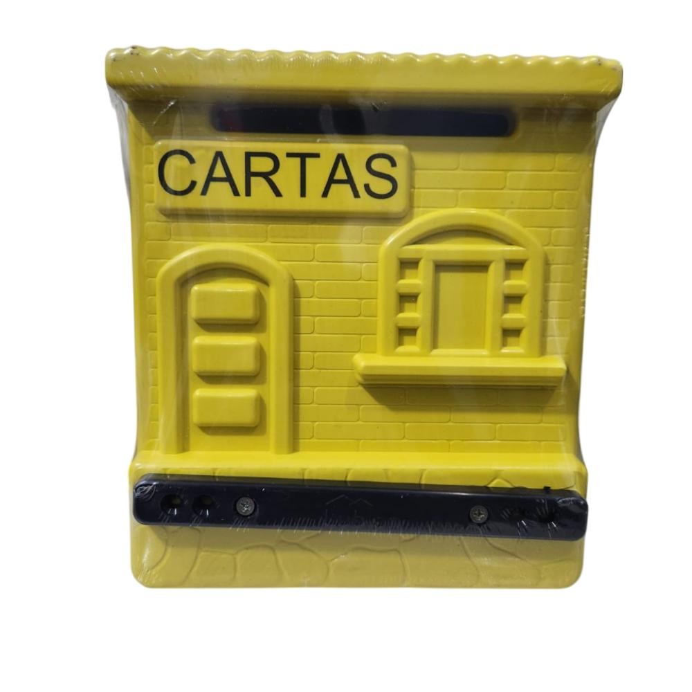 Caixa de Cartas Amarela Grade Colonial Correio 123104 Correios Portão Muro Residencial Comercial