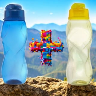 Kit Garrafa squeeze madri - 1L - Tampa removível⭐ em Oferta na Shopee