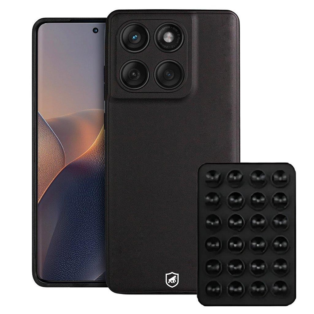 Kit Capa case capinha Silicon Veloz para  Motorola Moto Edge 60 Fusion +  Ventos