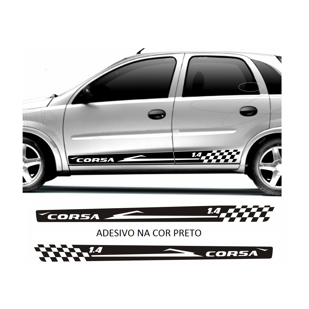 Adesivo Corsa 1.4 Para Novo Corsa Faixa Lateral Decorativa