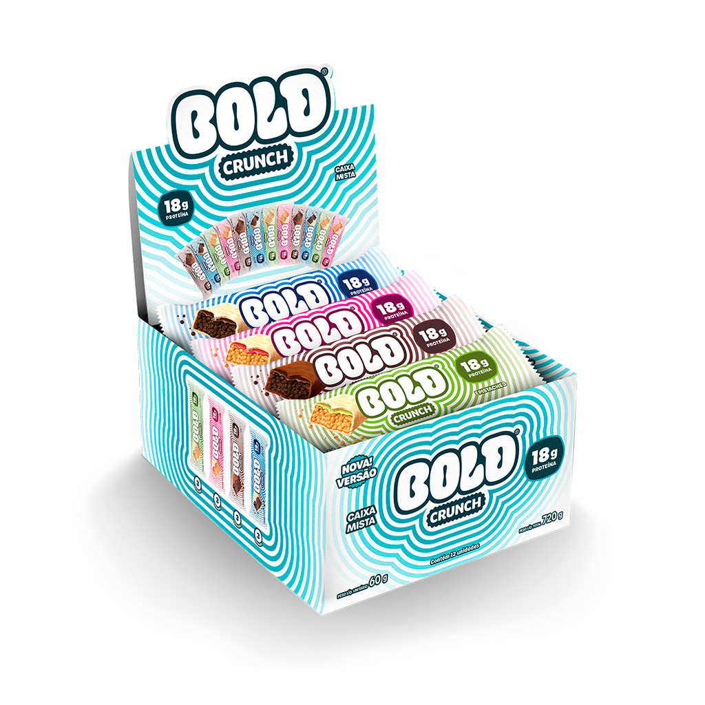 BOLD CRUNCH CAIXA MISTA (12 UNIDADES) em Oferta na Shopee
