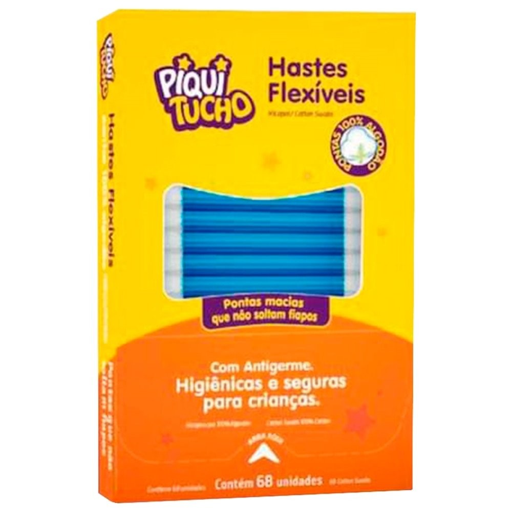 Hastes Flexíveis Piquitucho Cartucho - Embalagem com 68 Unidades