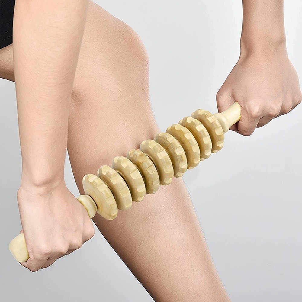 Rolo Bastão Massageador Manual de Madeira Maderoterapia Corporal 38cm em Oferta na Shopee