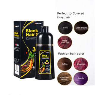 Meidu One Black Hair Dye /Shampoo One Wash Color Branco a Preto Boutique Planta Creme de Tintura de Cabelo Bubble 500ML em Oferta na Shopee