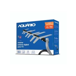 Kit Antena Externa Digital Aquário 3x1 Hdtv C/ Cabo Coaxial 10m