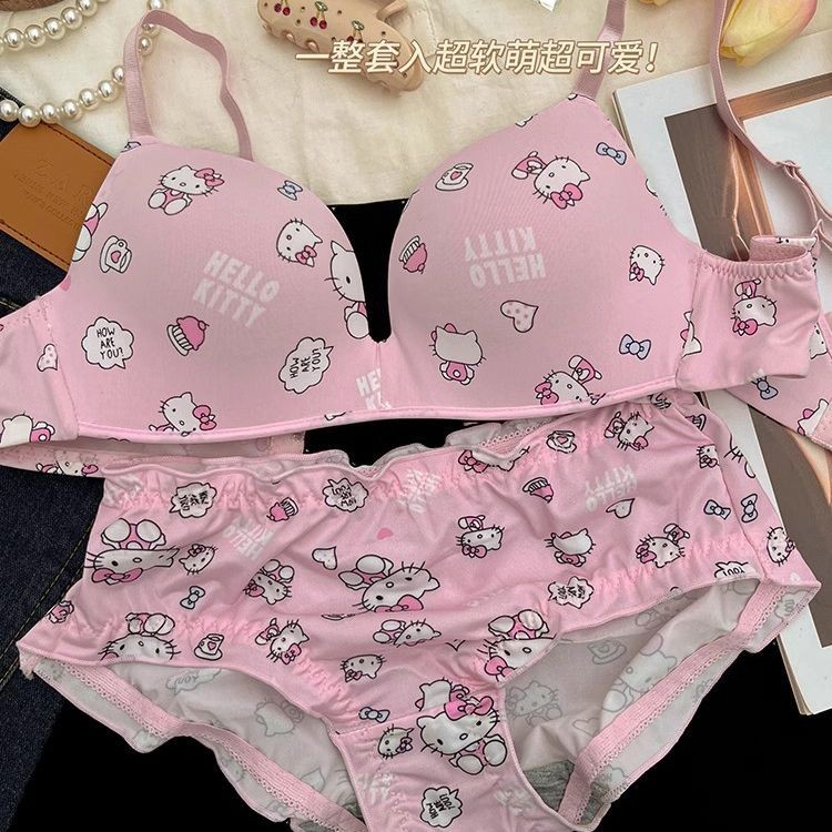 Hello Kitty Sutiãs E Calcinhas Femininas Para Meninas Adolescentes em Oferta na Shopee