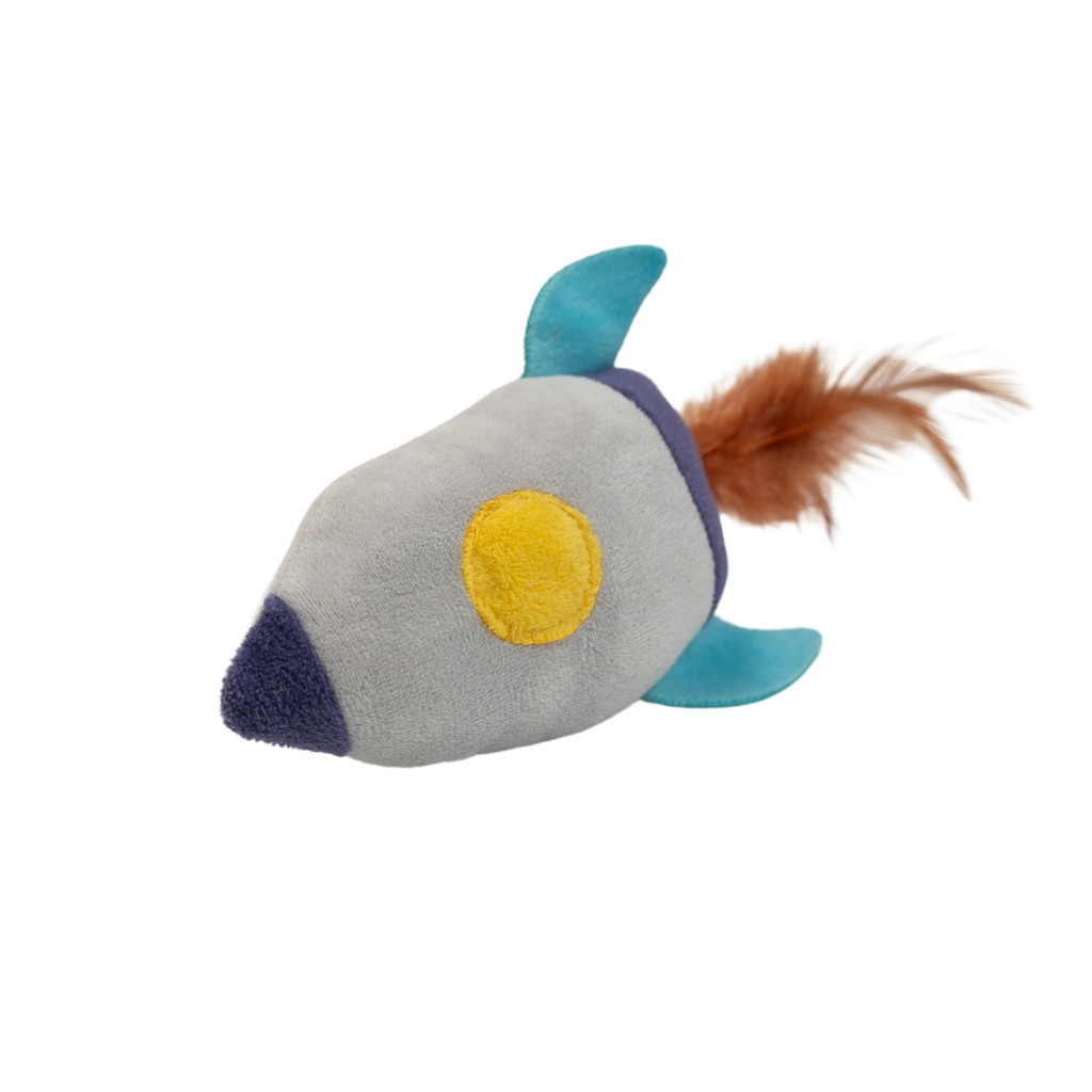 brinquedo pelúcia foguete com catnip para gatos - oikos animal em Oferta na Shopee