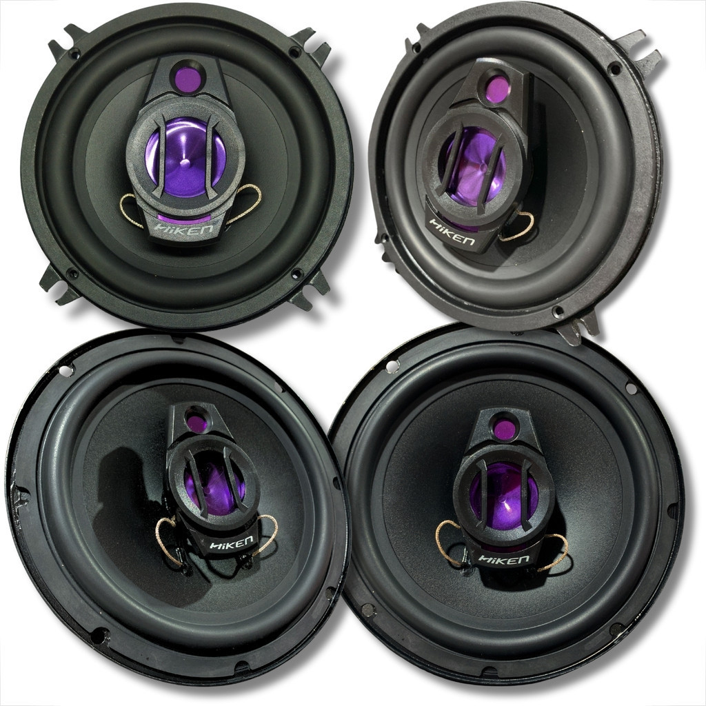 Combo Completo Kit Com 4 Alto-Falantes Triaxiais Preto para Portas de Carro 5 e 6 Pol 4 Ohms 300W