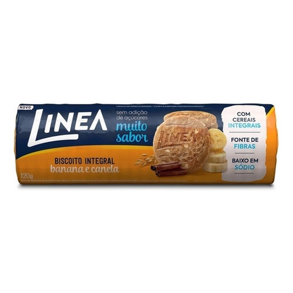 Biscoito Integral Banana E Canela Diet Linea 100G
