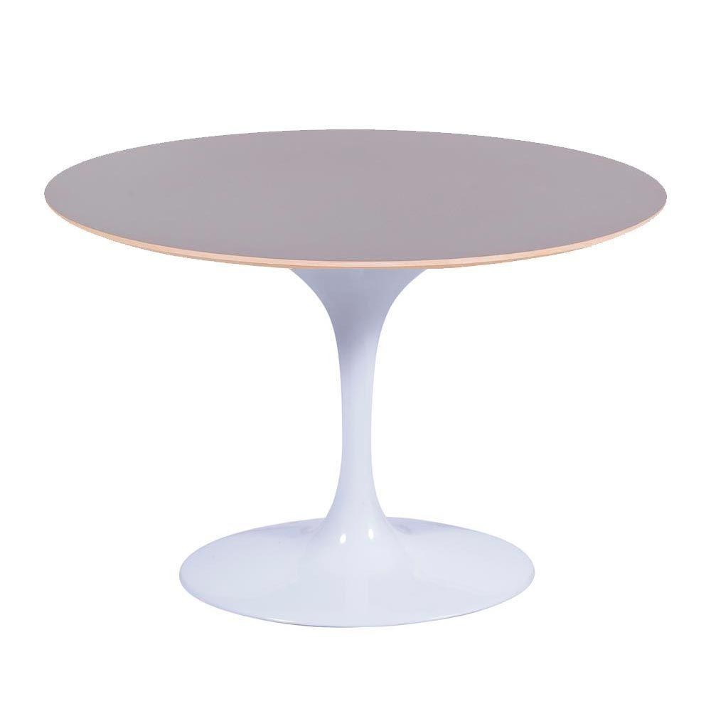 Mesa Saarinen Oval Fórmica Preta 235x122cm - Base Branca