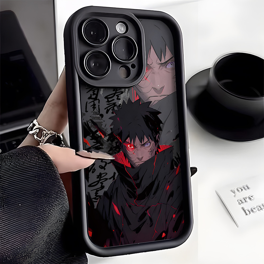 NARUTO Uchiha Obito Capa De Celular Para Samsung Galaxy A73 A71 A55 A54 A53 A52 A52S A51 A34 A33 A32 A24 A23 A22 A15 A14 A13 A12 A05S A04S 4G 5G Proteção De Lente De Escada