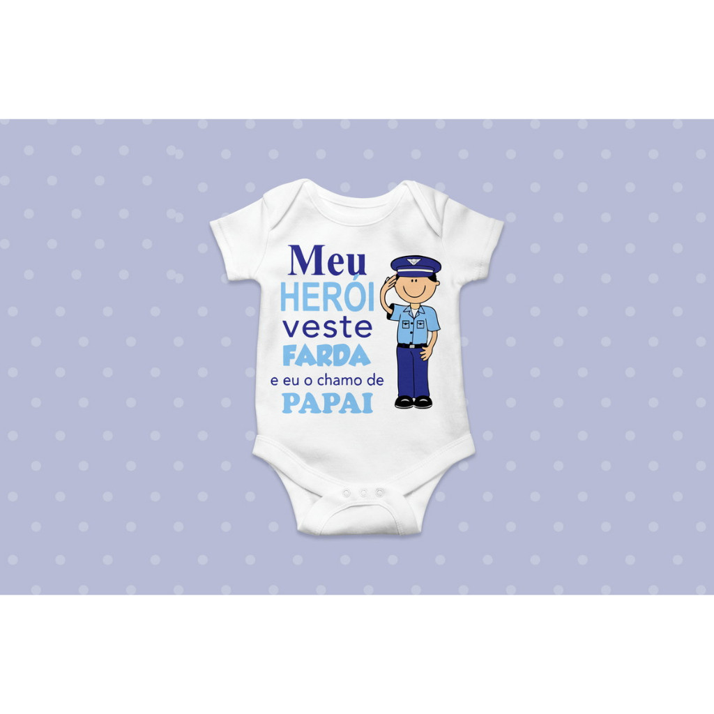 Body Meu Herói veste Farda papai policial