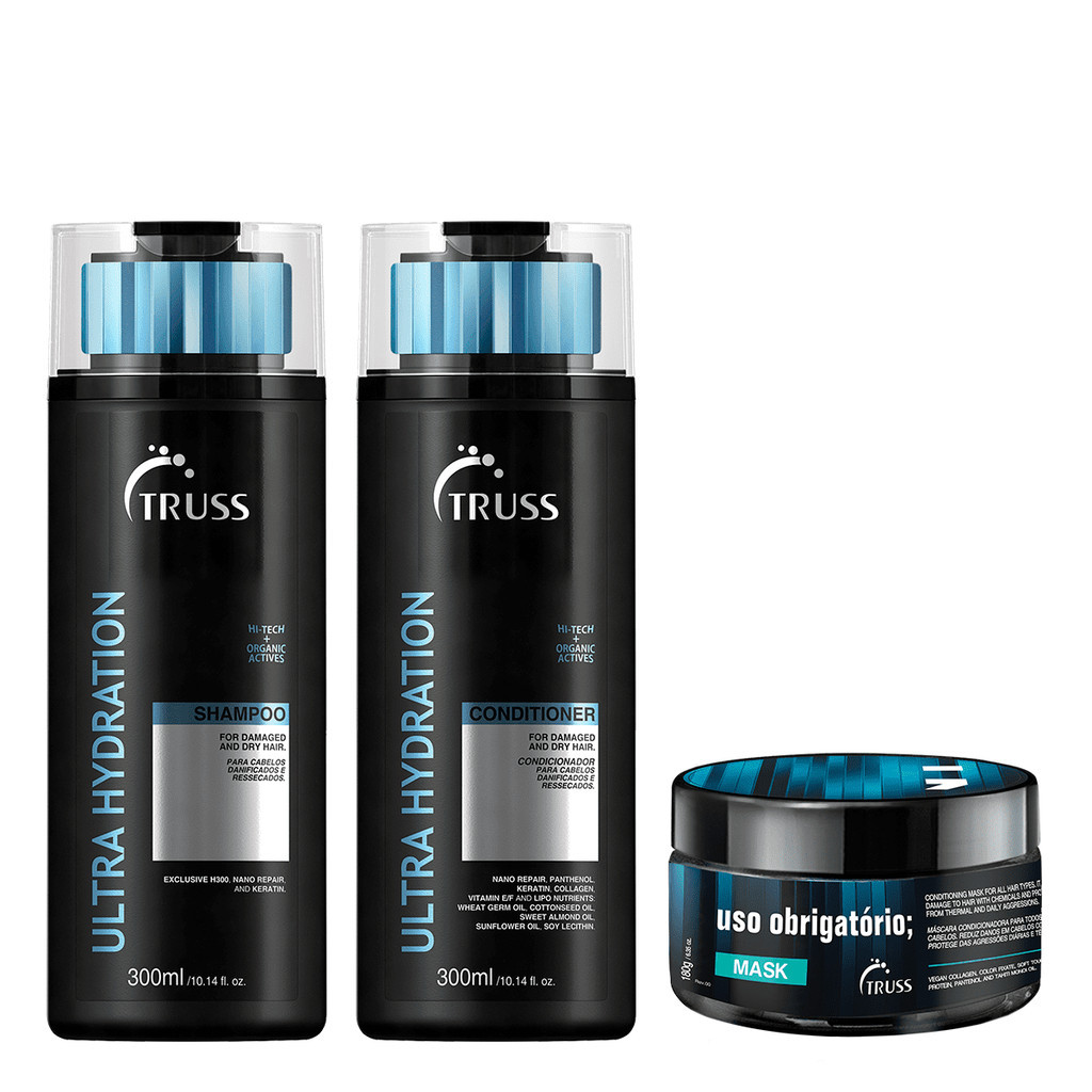 Kit Ultra Hydration Shampoo + Condicionador e Máscara Uso Obrigatório - Truss
