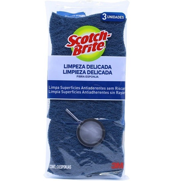 Esponja ANTI-ADERENTE 3M SCOTCH-BRITE Azul 3 Unidades 3M - Home & Living