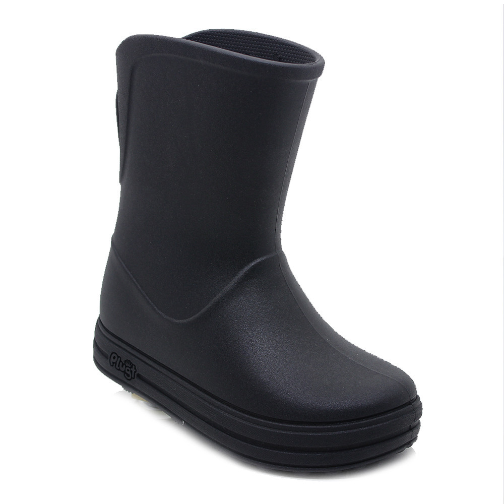 Galocha Bota de Chuva Macia Infantil Básica Reciclável Confortável Plugt Linha Sustentável Preto em Oferta na Shopee