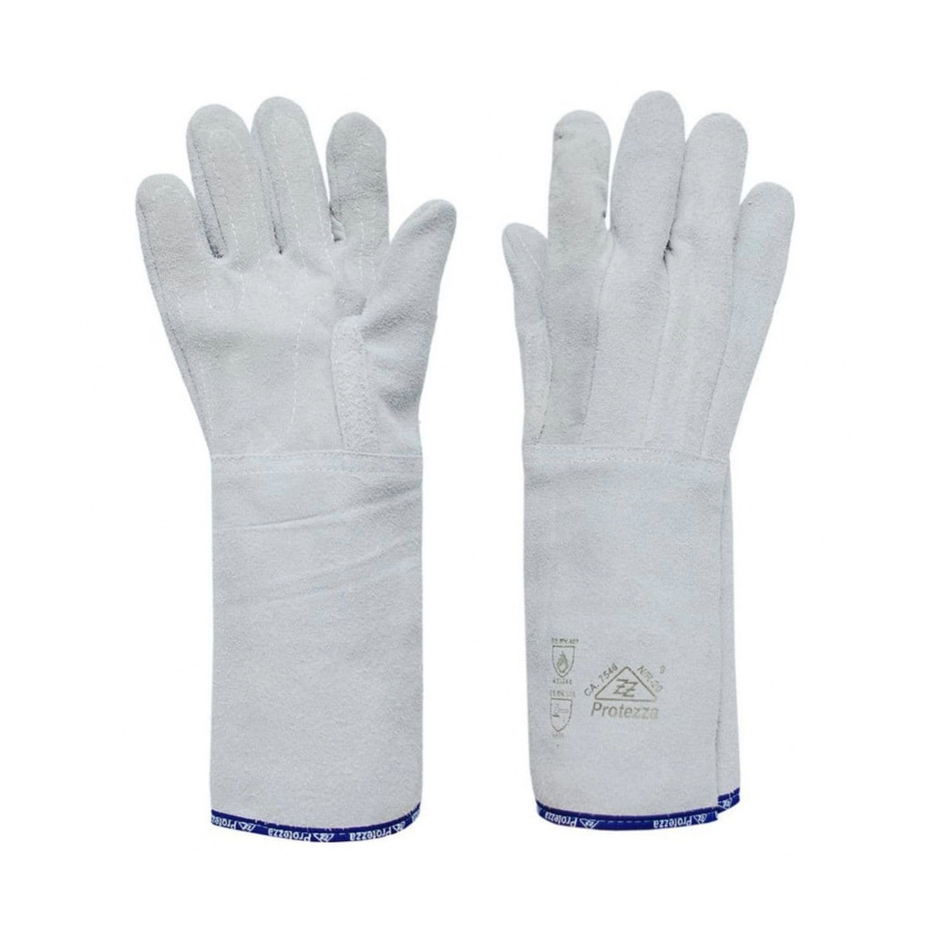 Luva Raspa Protezza Cano Longo 15Cm C/ Costura em kevlar CA 7546