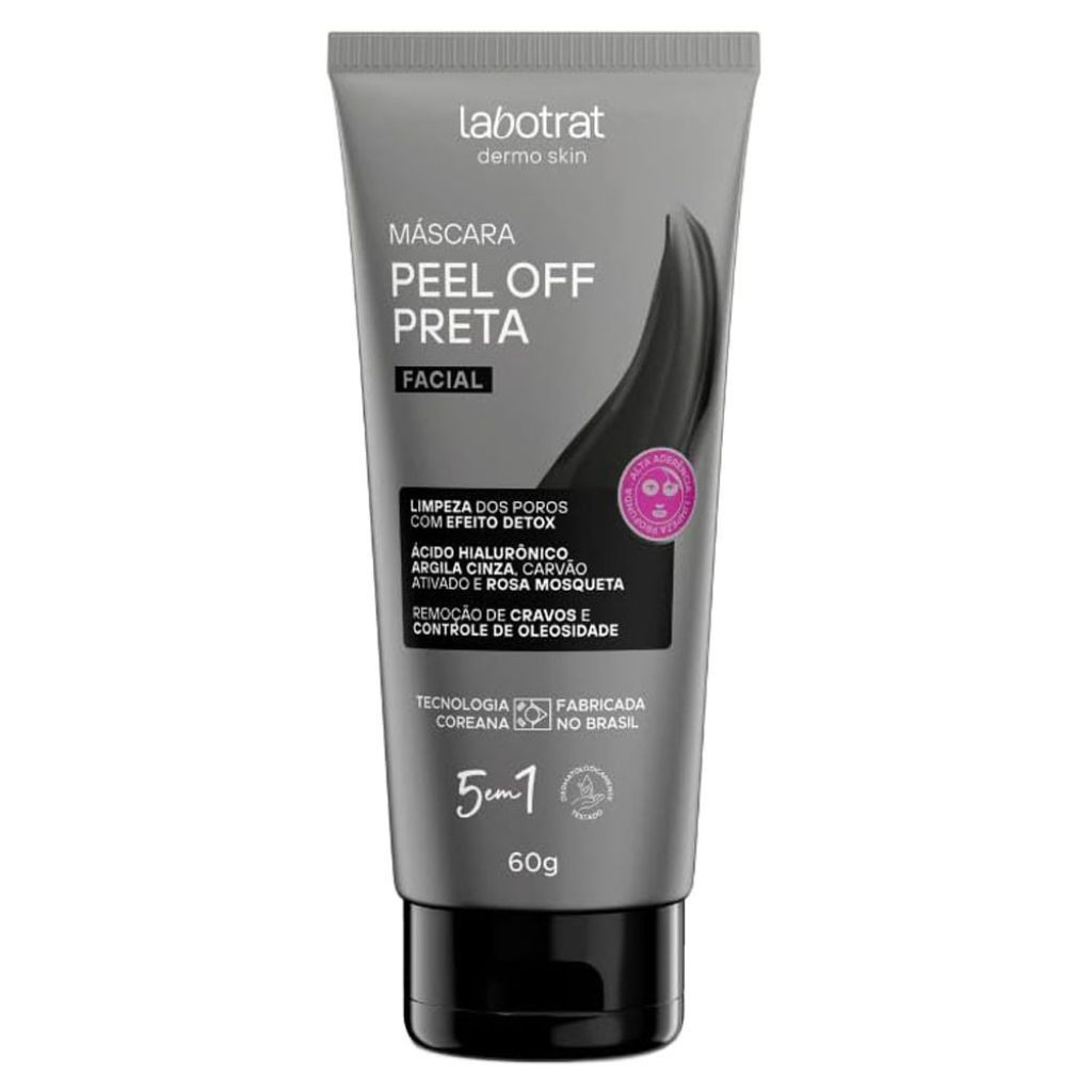 Máscara Facial Peel Off Preta Labotrat 60g - Limpeza Profunda e Controle da Oleosidade em Oferta na Shopee