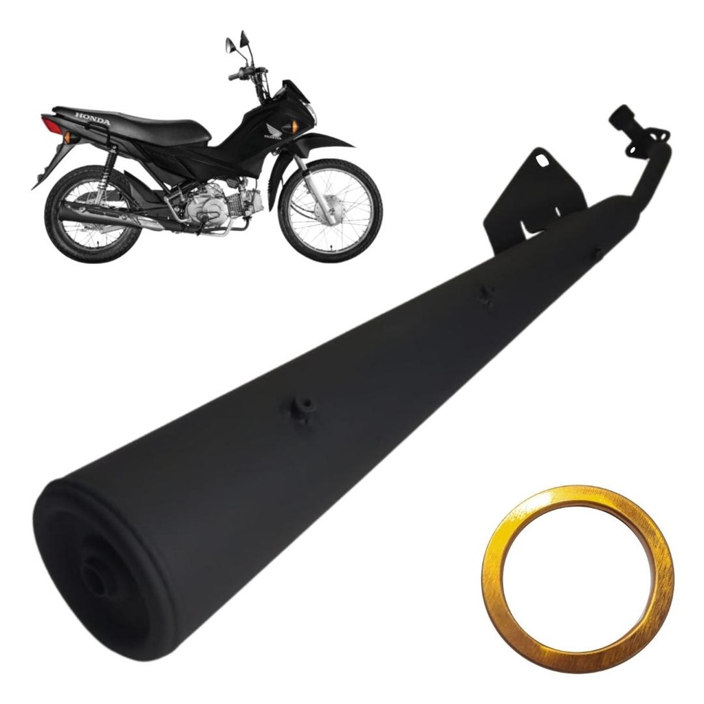 Escapamento Modelo Original Pop 110 16 Até 24 Com Suporte