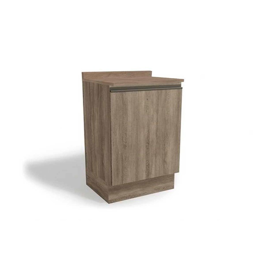 Balcão de Cozinha Maxxi G742 1 Porta c/Tampo 60cm Nogal - Kappesberg em Oferta na Shopee