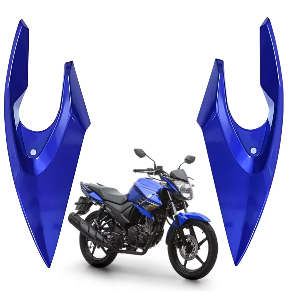 PAR CARENAGEM LATERAL FAROL BANANINHA YS FAZER 150 AZUL 2016 A 2022 PARAMOTOS YAMAHA