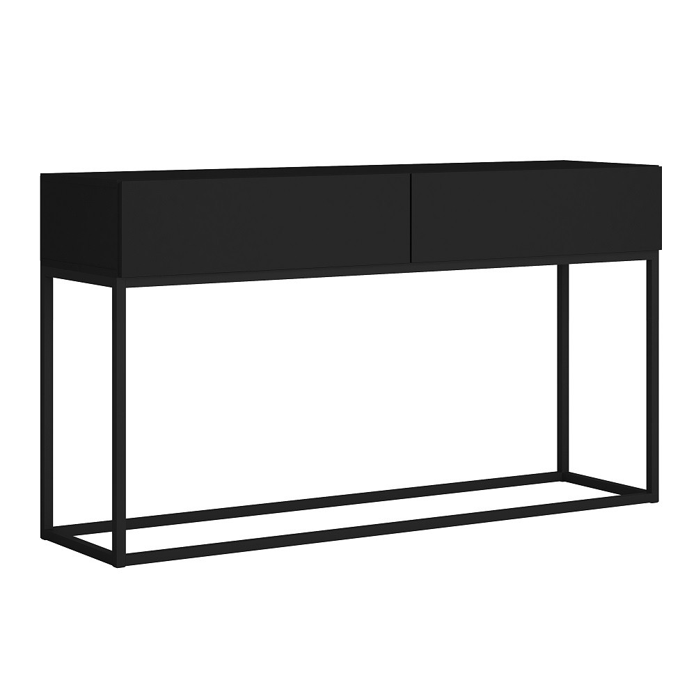 Aparador Sala de Jantar Estilo Industrial  2 Gavetas Linha Alta Preto em Oferta na Shopee