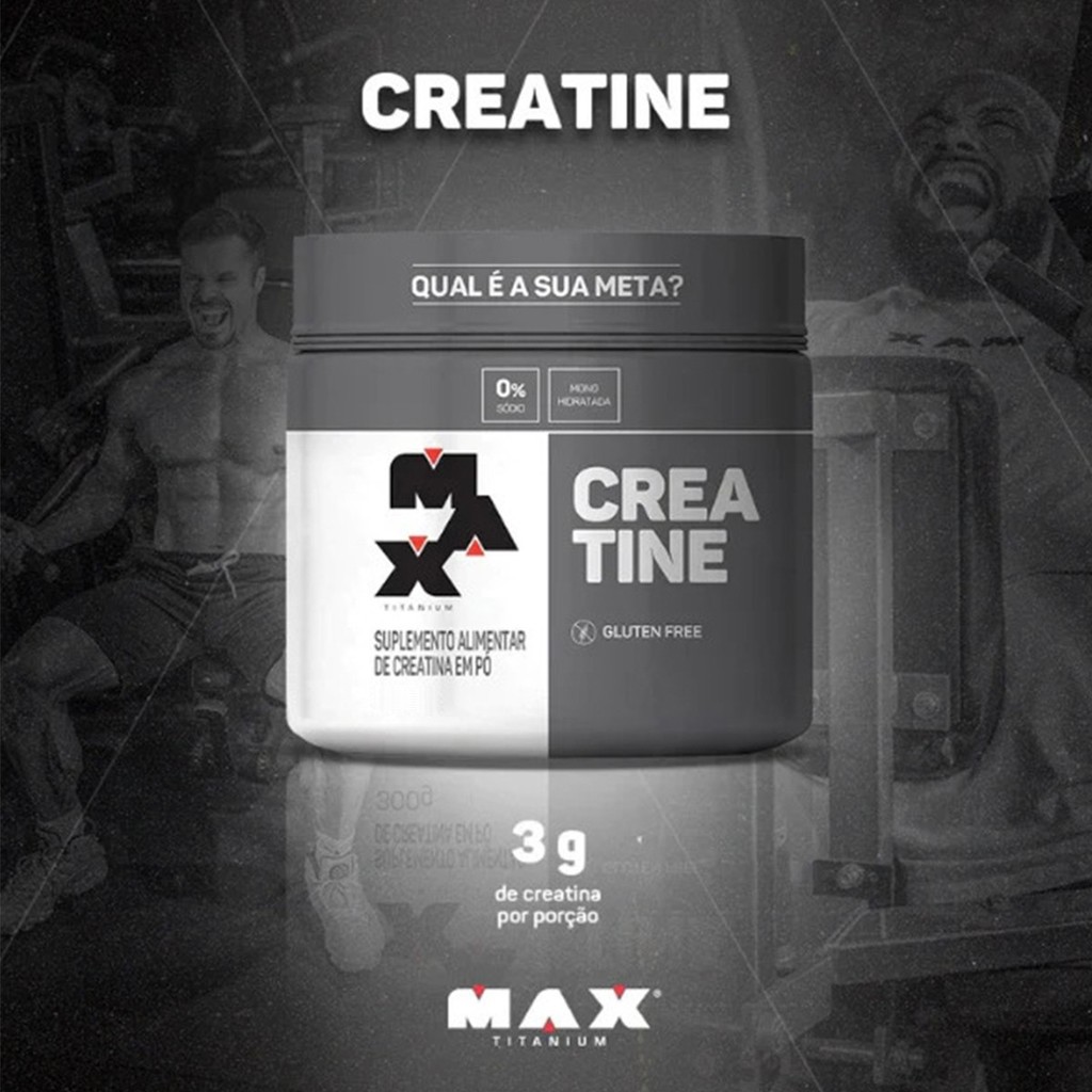 Creatina Monohidratada Max Titanium 100% Pura 300g