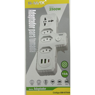 Multiplicador de tomadas Bivolt Adaptador de Tomadas 4 pinos ou 3 pinos branco em Oferta na Shopee