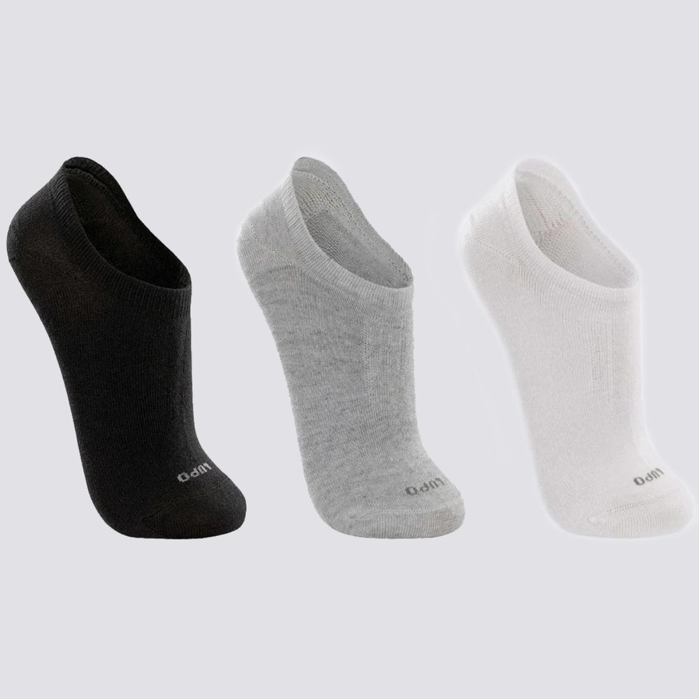 Kit 3 Pares Meia Soquete Lupo Masculina - Branco e Preto