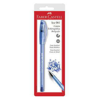 Caneta esferográfica 061 Ice Azul Faber-Castell em Oferta na Shopee
