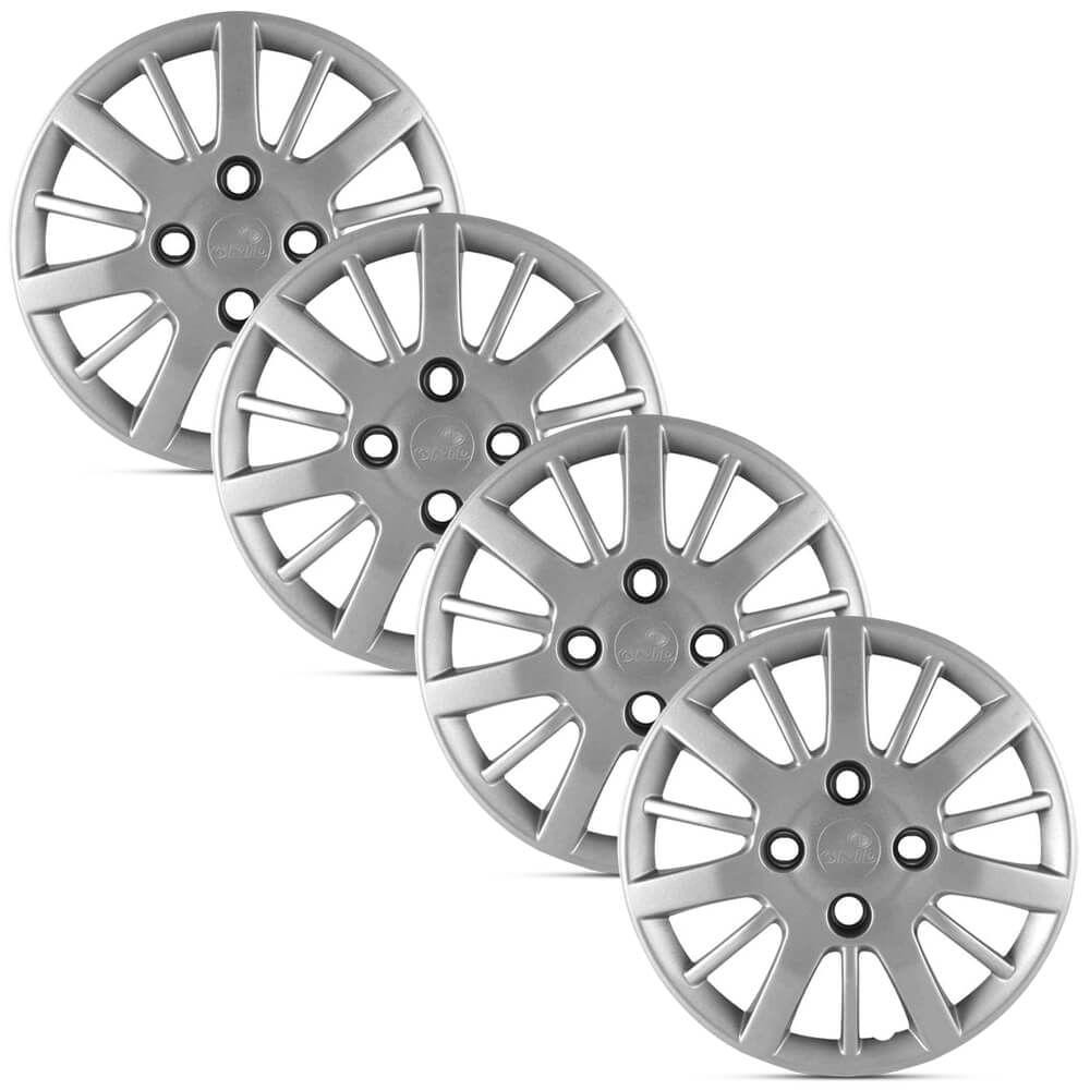 Jogo 4 Calota Modelo Original Fiat Siena Palio Prata Aro 13 em Oferta na Shopee