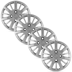 Jogo 4 Calota Modelo Original Fiat Siena Palio Prata Aro 13