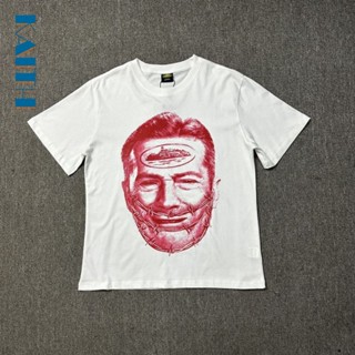 # T1 Gráfica Tee Crewneck Streetwear Vintage Graffiti Red Avatar Iron Wire Island Padrão Elíptico Impressão Unisexo Algodão Popular Plus Casal Coreano Camisetas Para Homens em Oferta na Shopee