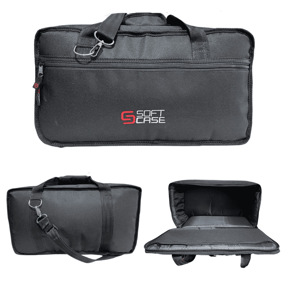 Bag Capa Move Acolchoada Compatível Korg Ms20  54X27X23 Super Luxo Soft Case C bolso Interno e Externo e Com Alça Tira C