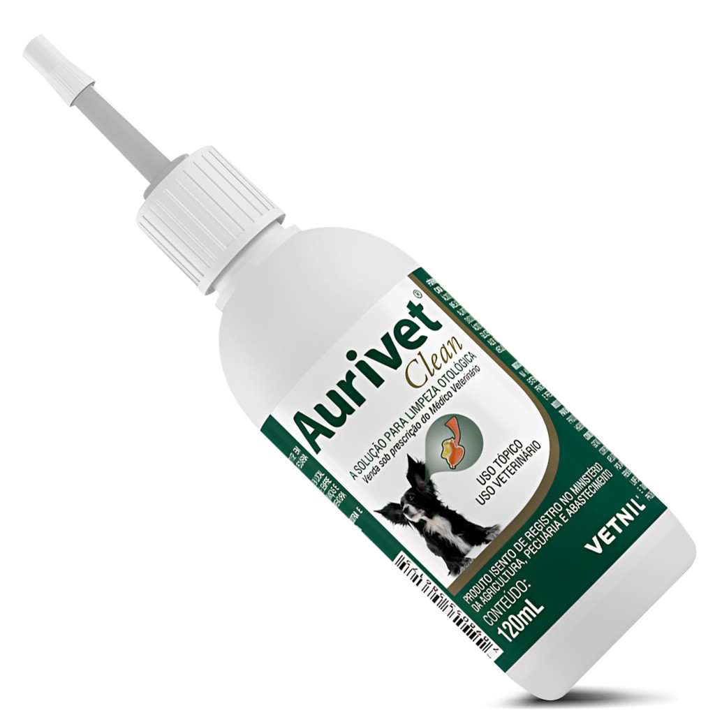 Aurivet Clean 120ml Limpeza Otológica Vetnil em Oferta na Shopee