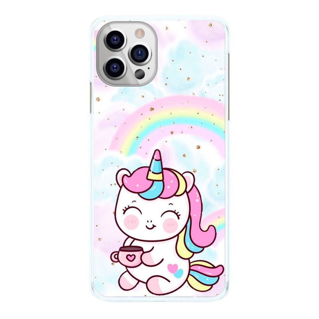 Capinha Unicórnio Colorido Arco Iris Capa de Celular