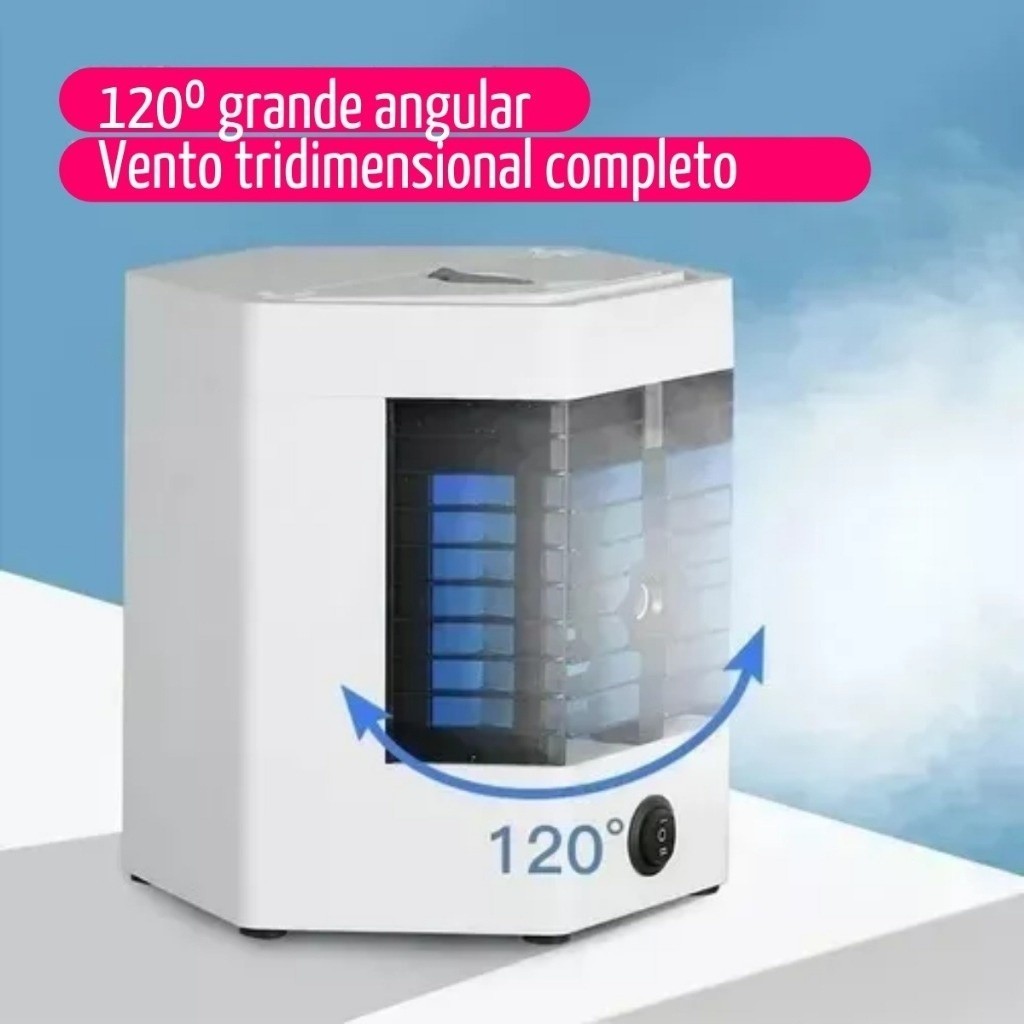 Ar Condicionado Usb Ventilador com Nevoa Portátil Air Cool Ultra Pro Umidificador Climatizador
