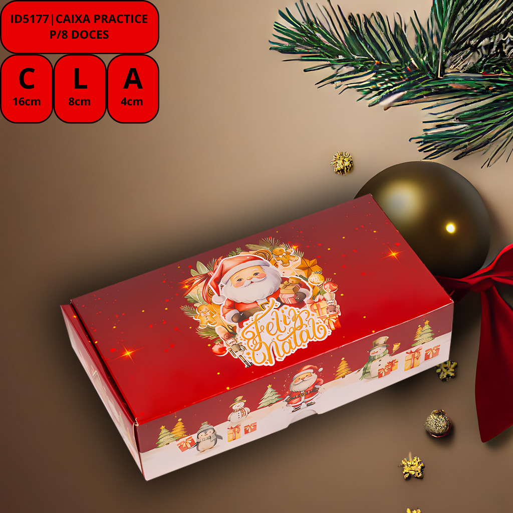 Detalhes do 40 CAIXA 08 DOCES NATAL ENCANTADO ID5177 (NATAL IDEIA 2025)