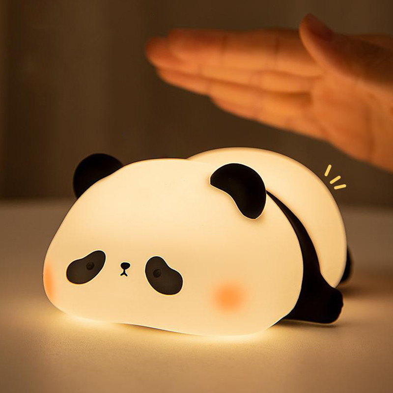 Criativo Bonito Dos Desenhos Animados panda Luz Noturna Candeeiro De Mesa Decoração Lâmpada Cabeceira LED night light Am