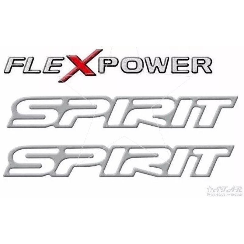 Emblema Flexpower + Laterais Spirit Prata - Classic 2008